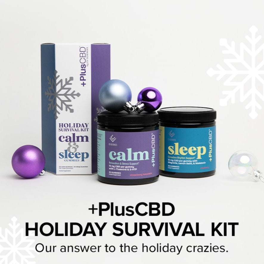 calm and sleep gummies by plus CBD CV Sciences Holiday Survival Kit the answer to holiday crazies at Reap & Sow CBD