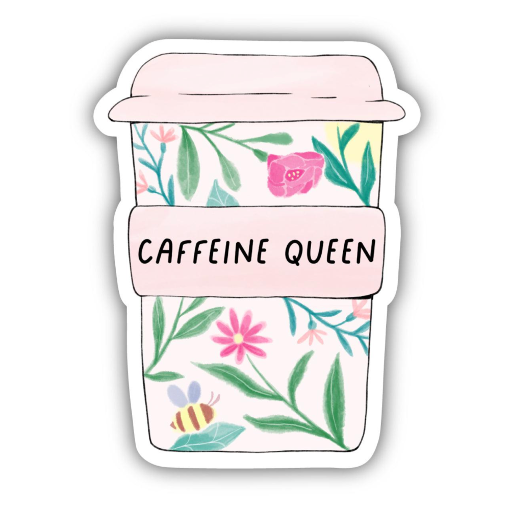 Sticker | Caffeine Queen Floral Mug
