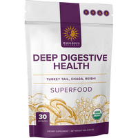 Deep Digestive Health Superfood Powder  Turkey Tail, Chaga, Reishi Mushroom Blend. Dietary Supplement 1.59 oz
