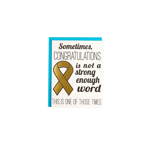 Recovery+ | Gold Ribbon Cancer Recovery Card