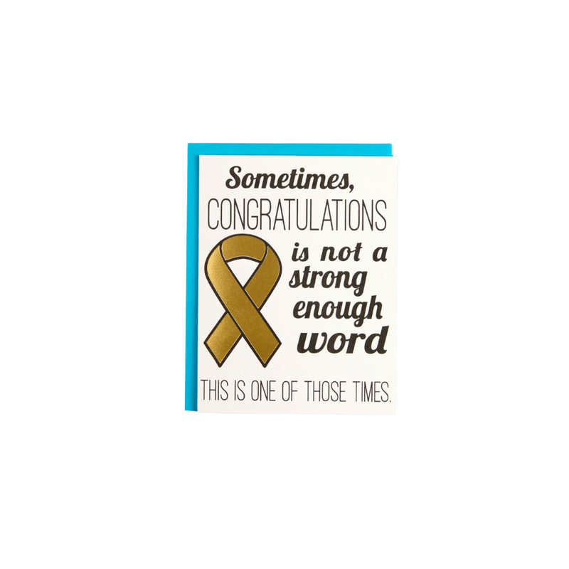 Recovery+ | Gold Ribbon Cancer Recovery Card
