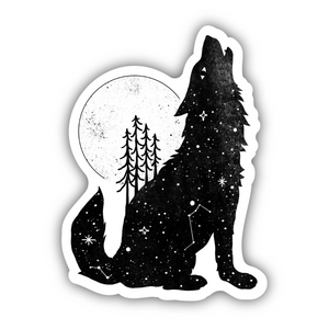 Sticker | Howling Wolf & Moon