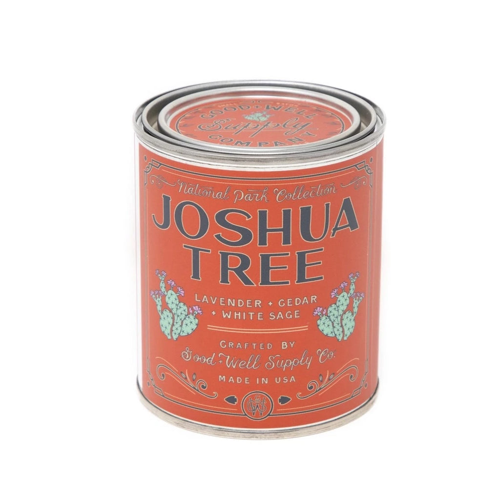 Joshua Tree Lavender Cedar white sage candle National Park Collection crafted by Good & Well Supply Co available at Reap & Sow