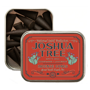 Joshua Tree incense cones White Sage, Cedarwood, Lavender National Park Collection made in USA Shopreapandsow.com