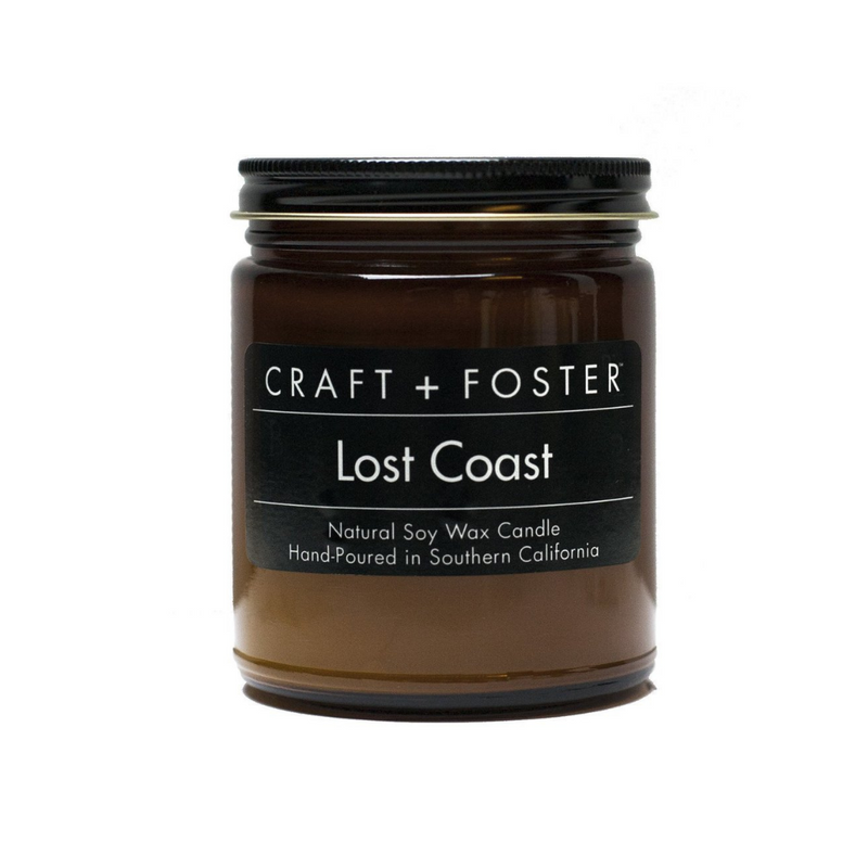 craft and foster lost coast black label natural hand-poured soy wax candle available at reap and sow