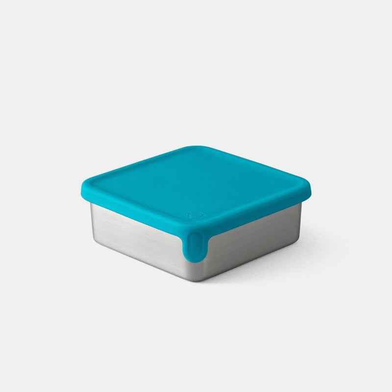 Planetbox stainless steel Square 9.3 oz Big Dipper with turquoise blue silicone cover in stock at Shop Reap and Sow