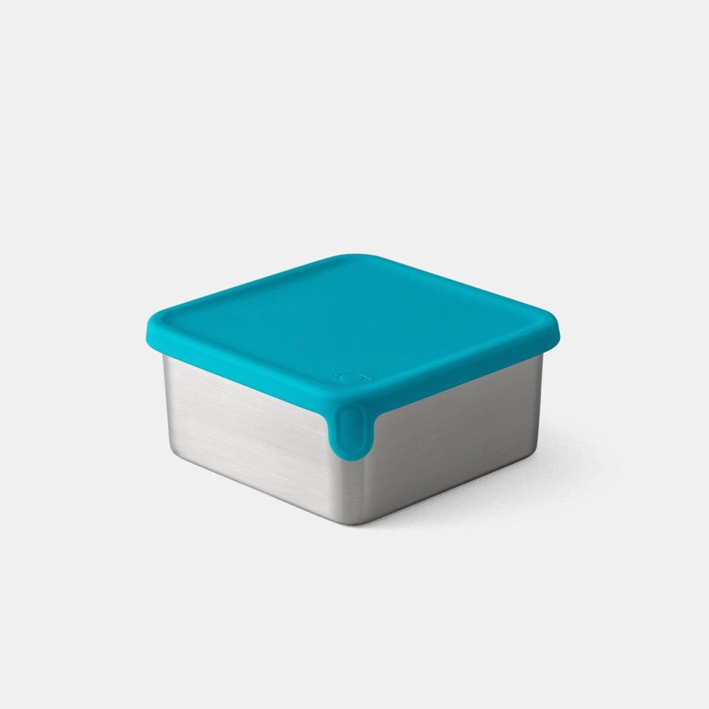 Planetbox stainless steel Square 12.3 oz Big Dipper with turquoise blue silicone cover in stock at Shop Reap and Sow