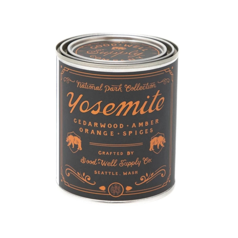Yosemite cedarwood amber orange and spices national park collection crafted by Good & Well Supply Co