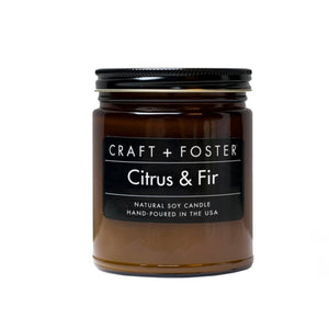 crfat + Foster Citrus & For natural soy candle hand-poured in the USA available at Shop Reap & Sow