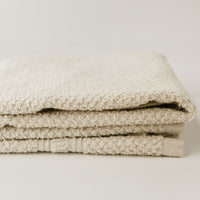 Folded hemp-based HAND towel. Anact 55% hemp 45% organic cotton. 28" x 16" Quick drying, Ultra absorbent, Sustainable