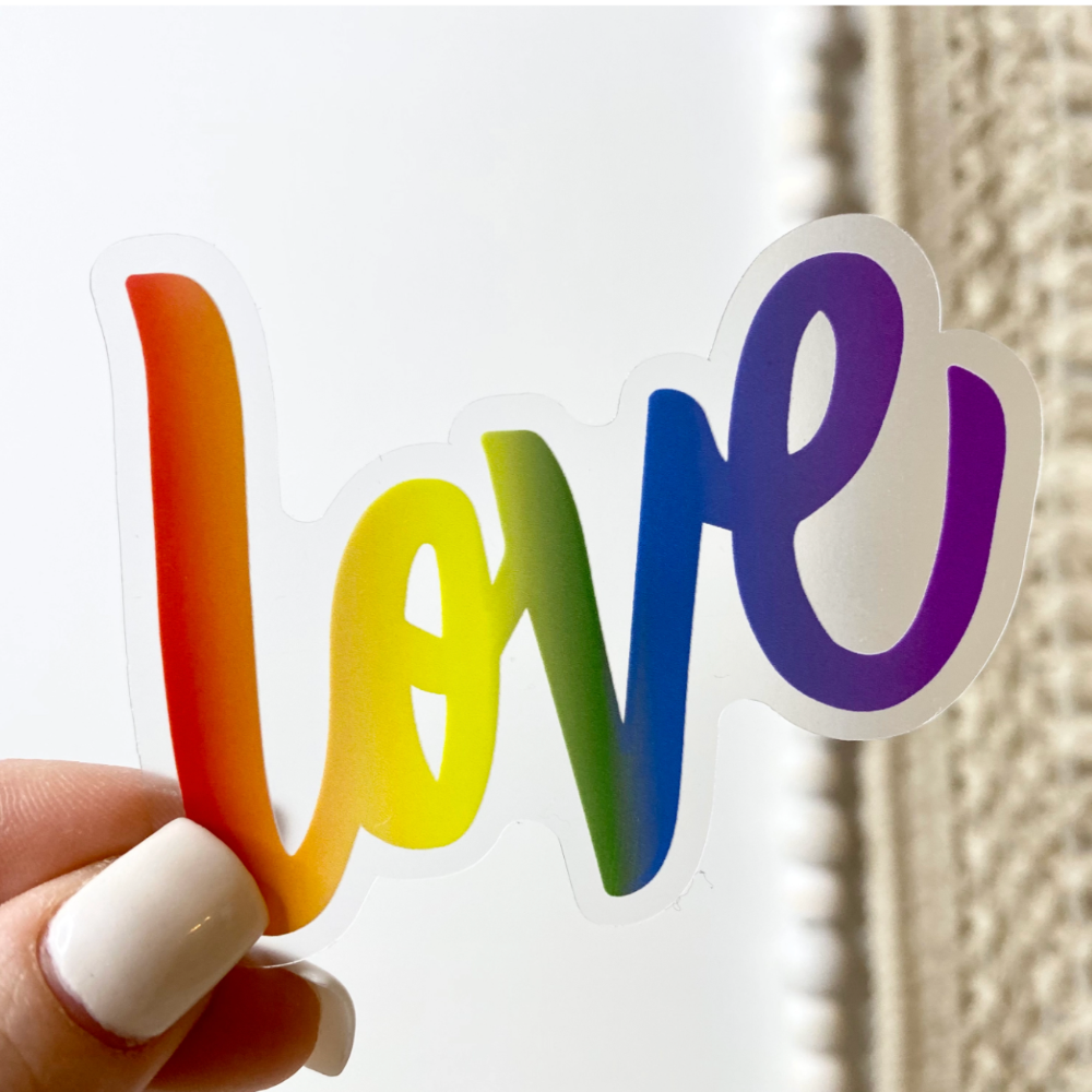 Sticker | Rainbow Love Clear