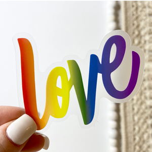 Sticker | Rainbow Love Clear