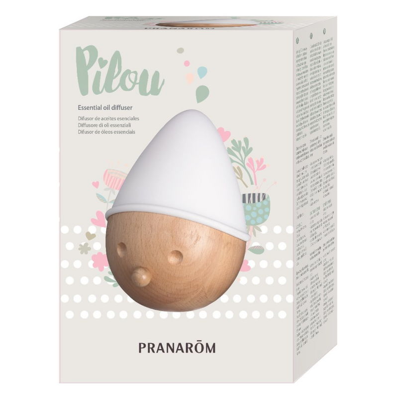 pilou essential oil diffuser by pranarom ceramic, wood and plastic great for childrens bedroom. easy to use. at shop reap and sow tucson and online