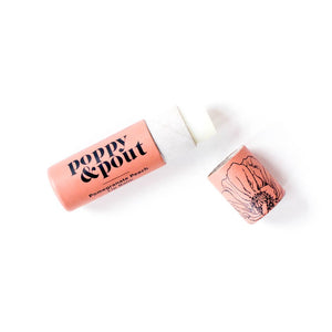 Pomegranate Peach Poppy & Pout Lip Balm is not tinted. Zero waste Packaging Pink.  Reap & Sow Zero Waste DIY Refillery
