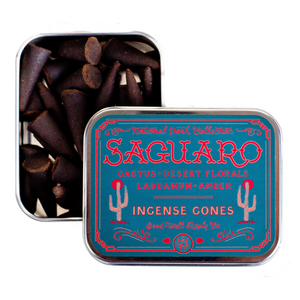 Saguaro incense cones Cactus Desert Florals Labdanum Amber National Park Collection made in USA Shopreapandsow.com