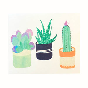 3 Amigos Plants Greeting Card