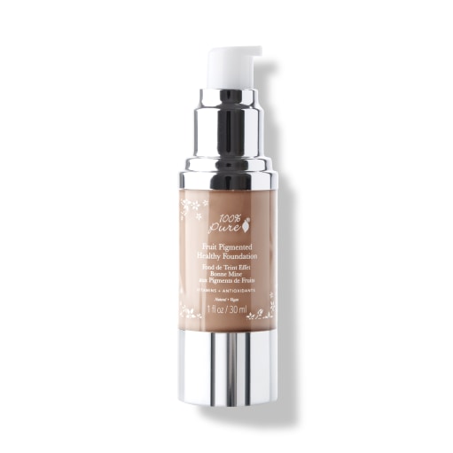 Fruit Pigmented full Coverage Healthy Foundation.  TOFFEE Tan with neutral undertone. 100% Pure. Shop Reap & Sow  