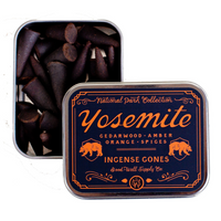 Yosemite incense cones Cedarwood amber orange spices National Park Collection made in USA Shopreapandsow.com